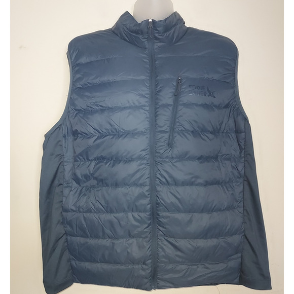 Eddie Bauer Men's Puffer Vest XXL Down 550 Full Zip Lightweight Outdoor Blue - Picture 1 of 7